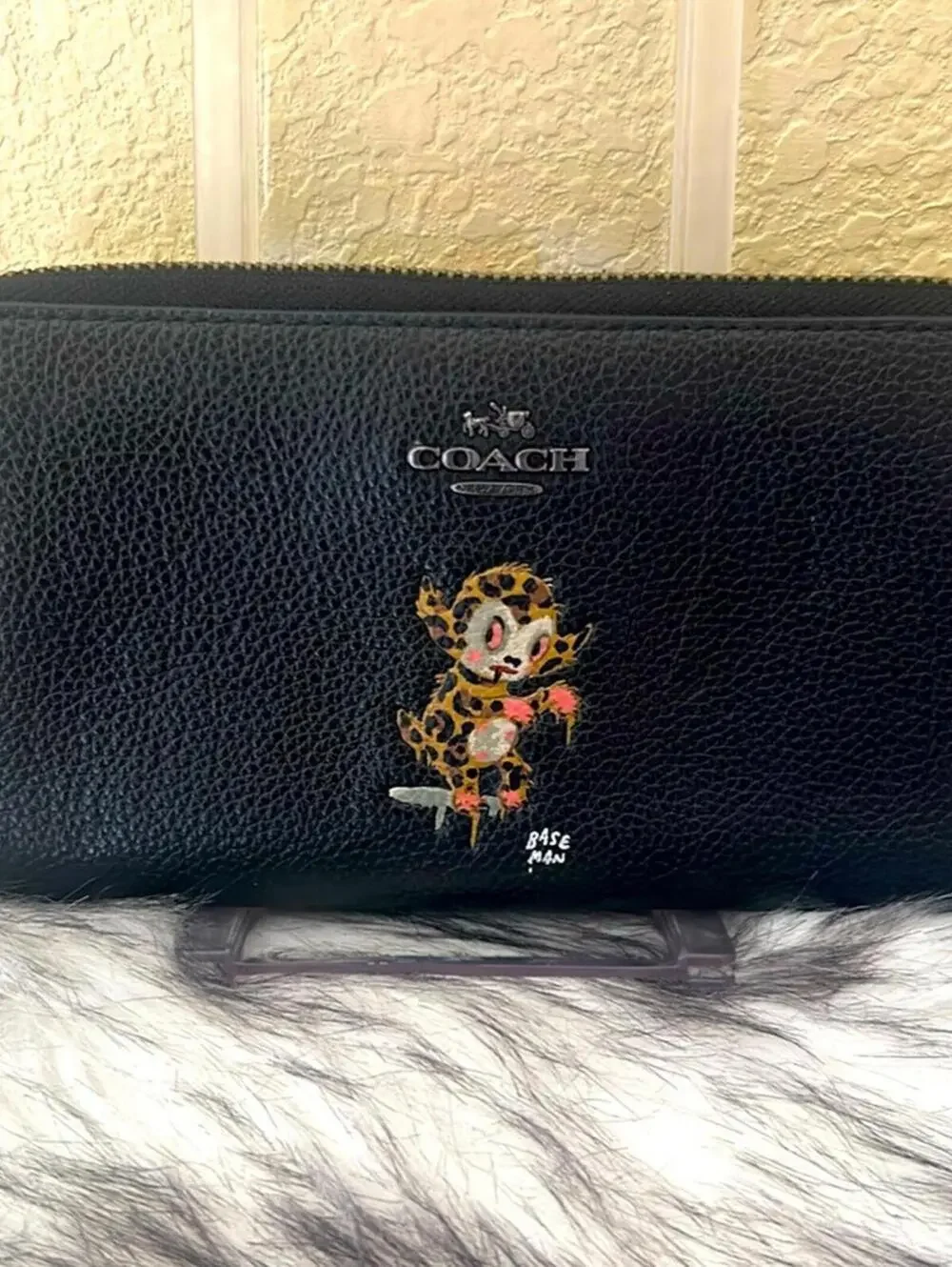 Coach Gary Baseman wild beast Black Leather Wallet, limited edition